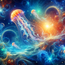 Load image into Gallery viewer, Diamond Painting - Full Round - Atmospheric jellyfish (30*30CM)
