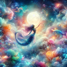 Load image into Gallery viewer, Diamond Painting - Full Round - Mermaid by the Moon (30*30CM)
