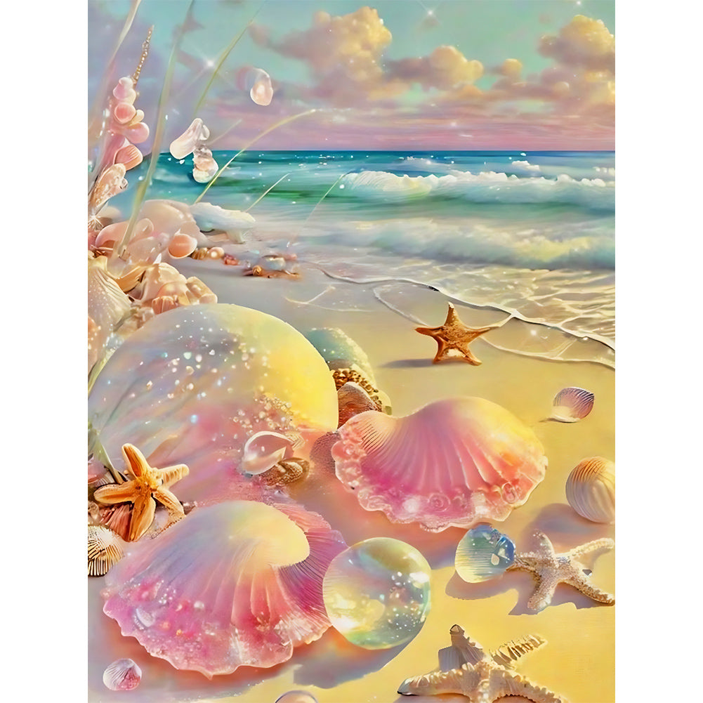 Diamond Painting - Full Round - Fantasy pink shell (30*40CM)