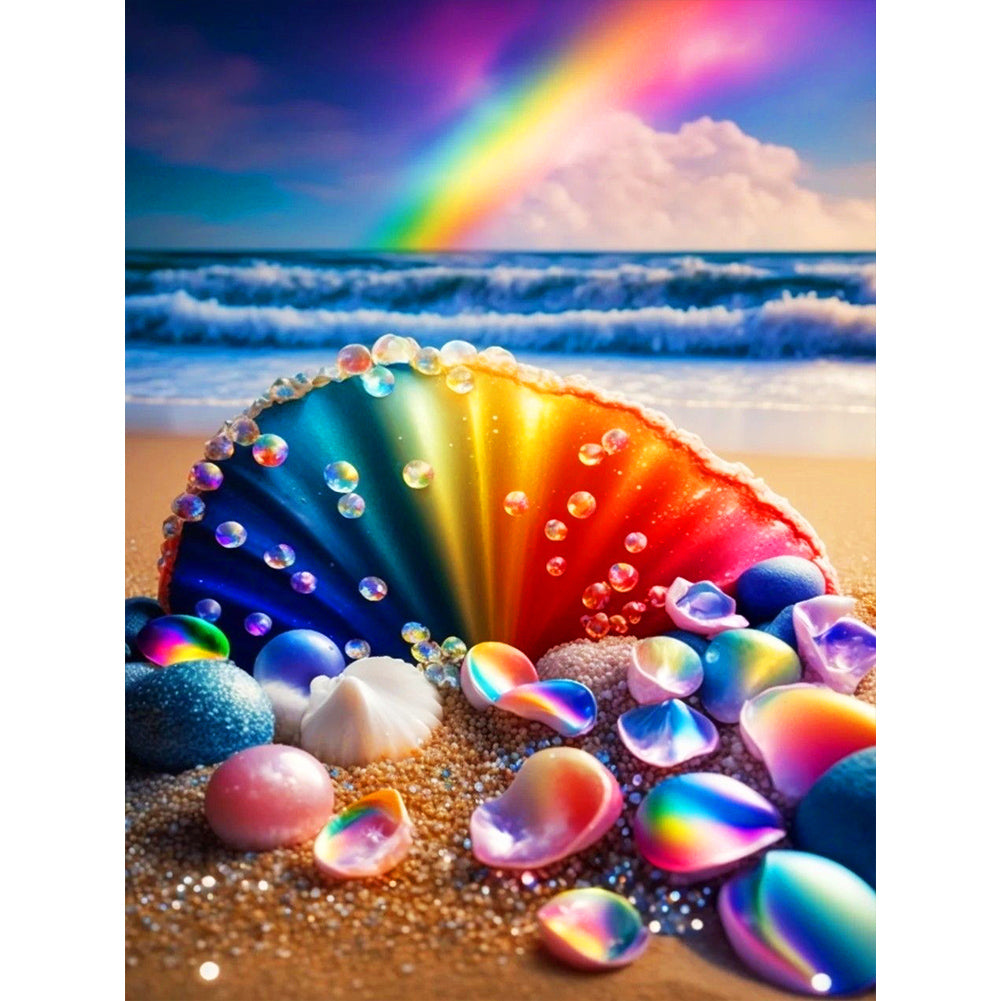 Diamond Painting - Full Round - Fantasy rainbow shell (30*40CM)