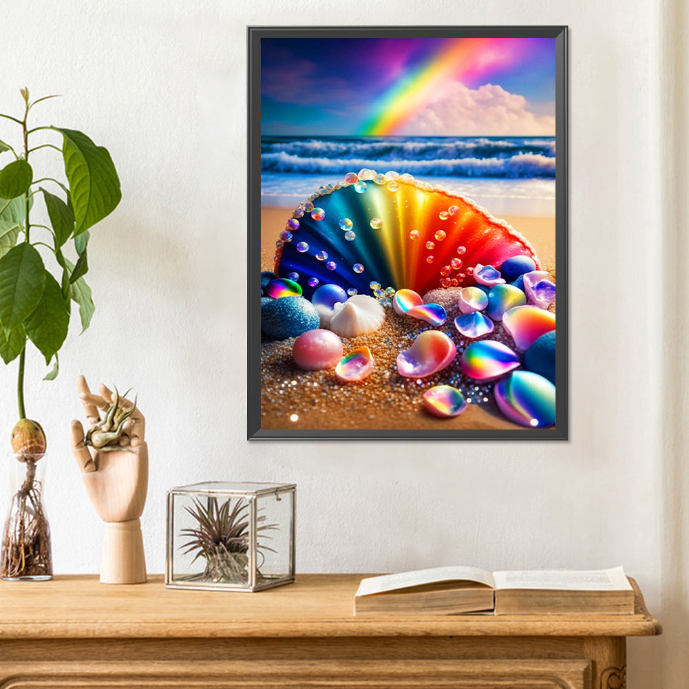 Diamond Painting - Full Round - Fantasy rainbow shell (30*40CM)