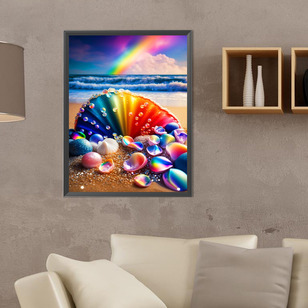Diamond Painting - Full Round - Fantasy rainbow shell (30*40CM)