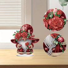 Load image into Gallery viewer, Special Shape Cute Gnome Table Top Diamond Painting Ornament Kits (Small Rose)
