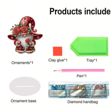Load image into Gallery viewer, Special Shape Cute Gnome Table Top Diamond Painting Ornament Kits (Small Rose)
