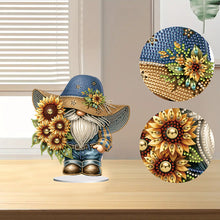 Load image into Gallery viewer, Special Shape Cute Gnome Table Top Diamond Painting Ornament Kit (Big Sunflower)
