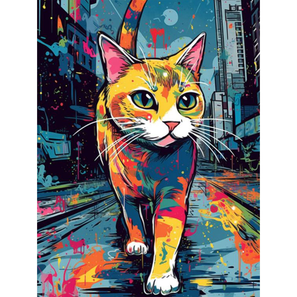 Diamond Painting - Full Round - Spray Paint World Cats (30*40CM)