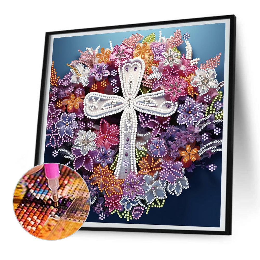 Diamond Painting - Partial Special Shaped - cross paper painting (30*30CM)