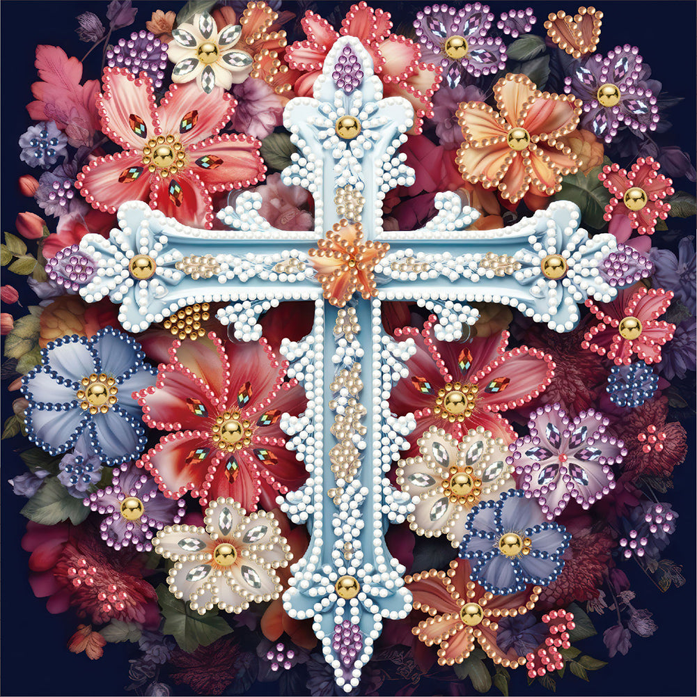 Diamond Painting - Partial Special Shaped - cross paper painting (30*30CM)