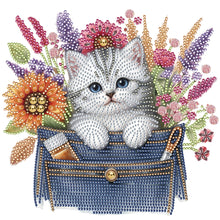 Load image into Gallery viewer, Diamond Painting - Partial Special Shaped - cat in pocket (30*30CM)
