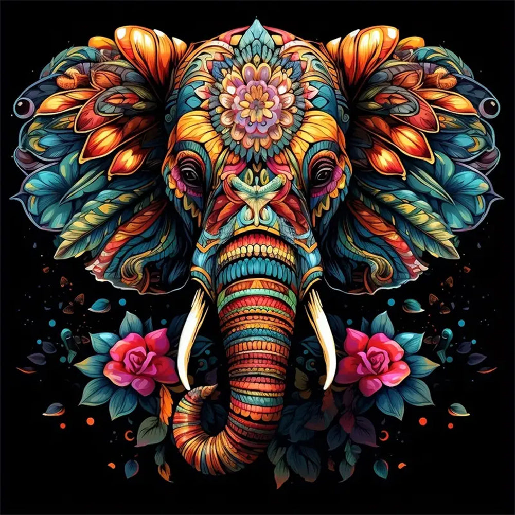 Diamond Painting - Full Round - color elephant (30*30CM)