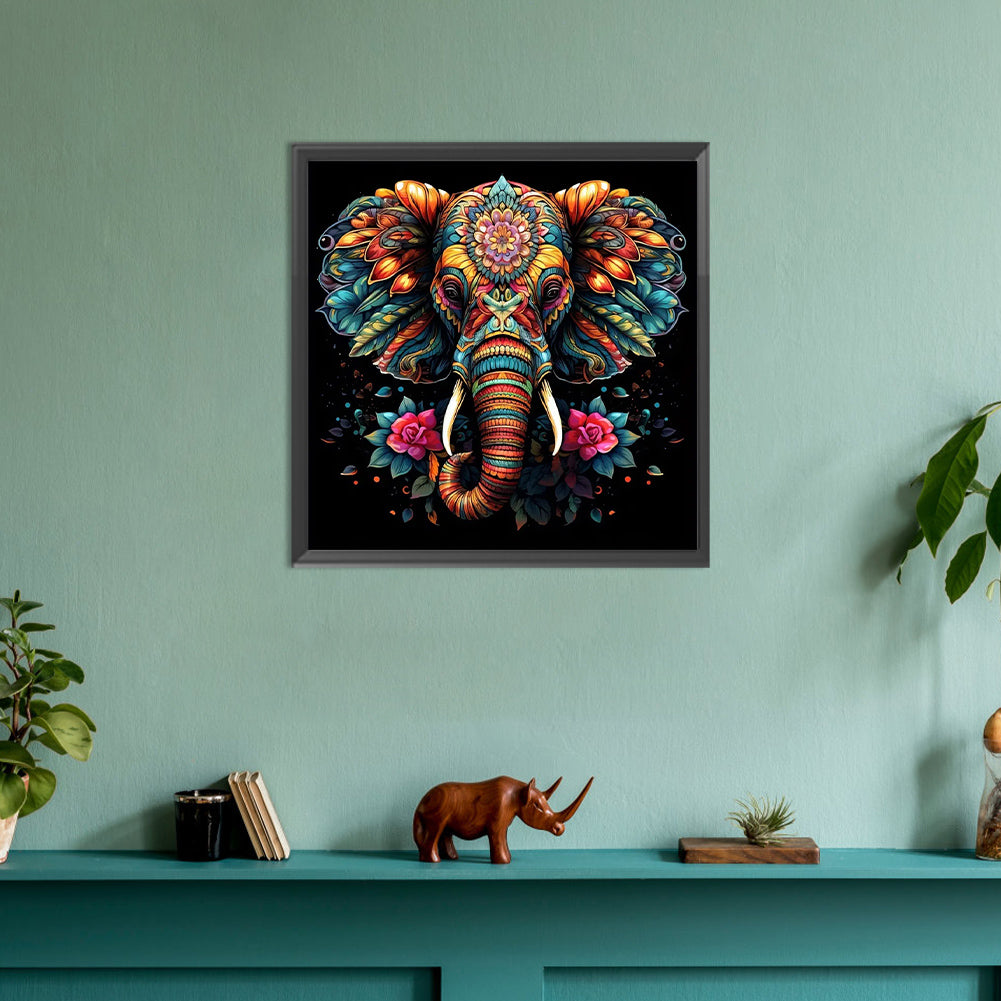 Diamond Painting - Full Round - color elephant (30*30CM)