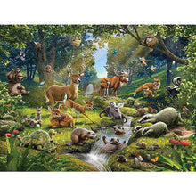 Load image into Gallery viewer, Diamond Painting - Full Square - forest animals (40*30CM)
