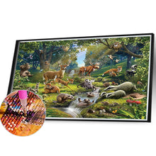Load image into Gallery viewer, Diamond Painting - Full Square - forest animals (40*30CM)
