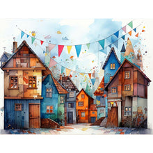 Load image into Gallery viewer, Diamond Painting - Full Square - colorful house (40*30CM)
