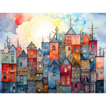 Load image into Gallery viewer, Diamond Painting - Full Square - colorful house (40*30CM)
