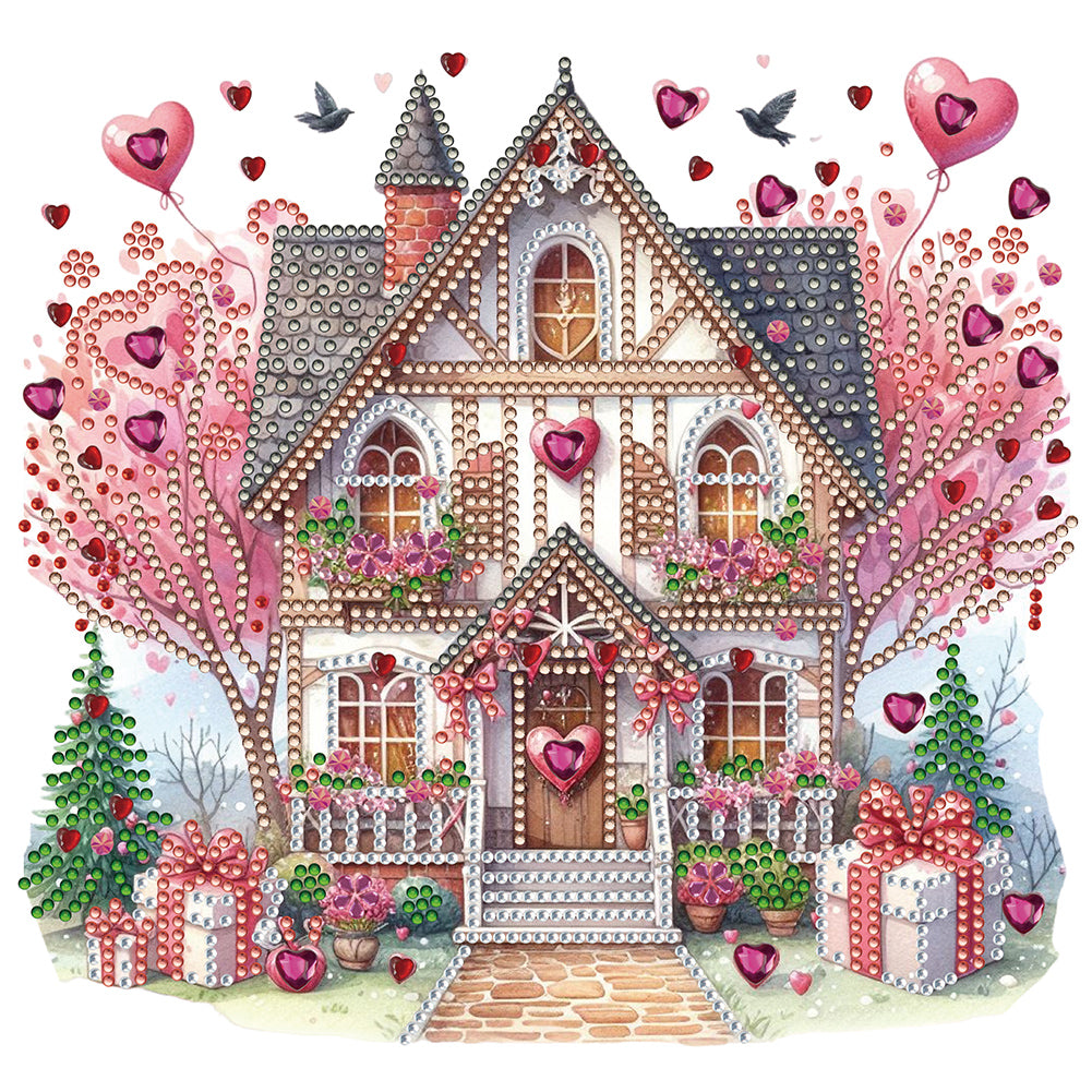 Diamond Painting - Partial Special Shaped - Love house (30*30CM)