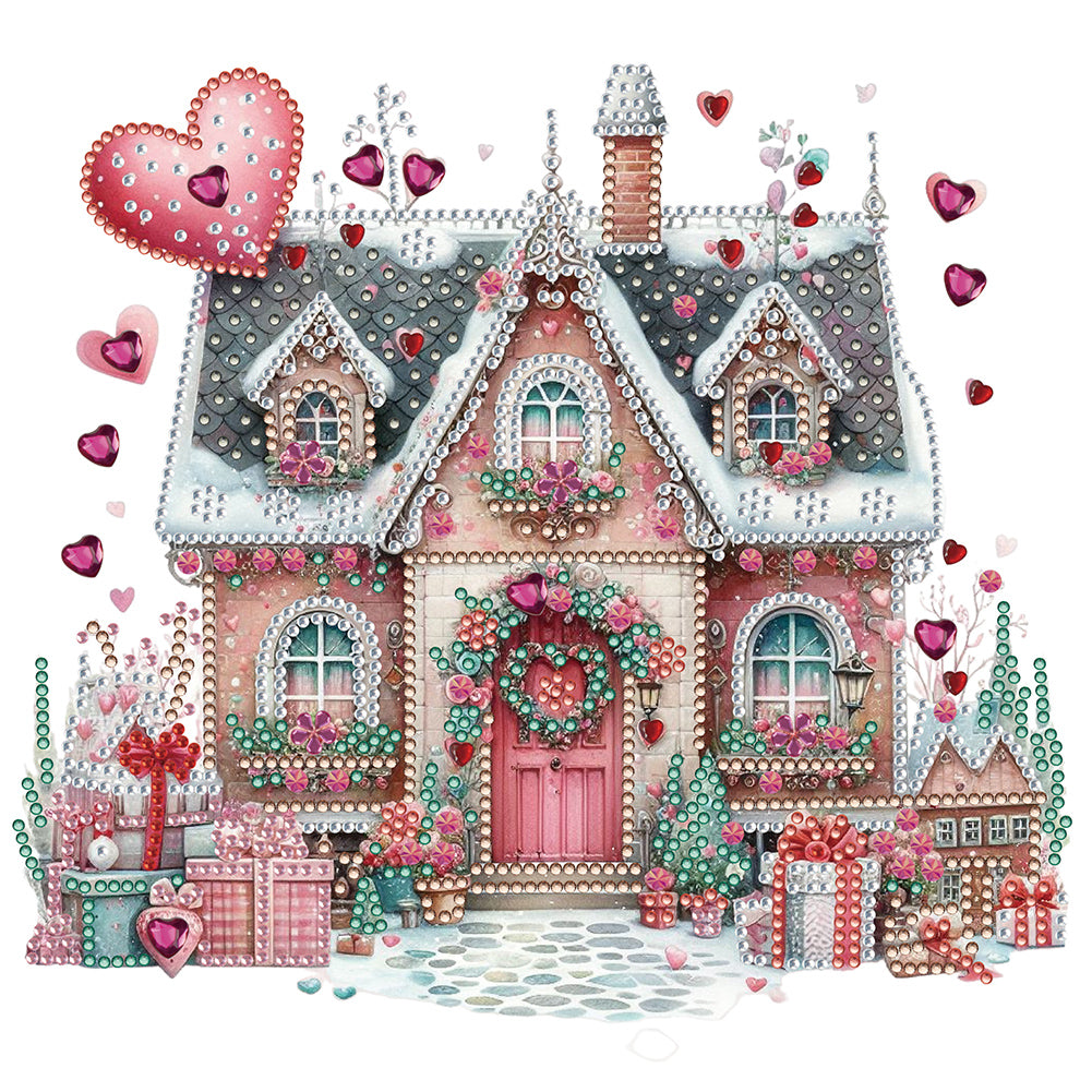 Diamond Painting - Partial Special Shaped - Love house (30*30CM)
