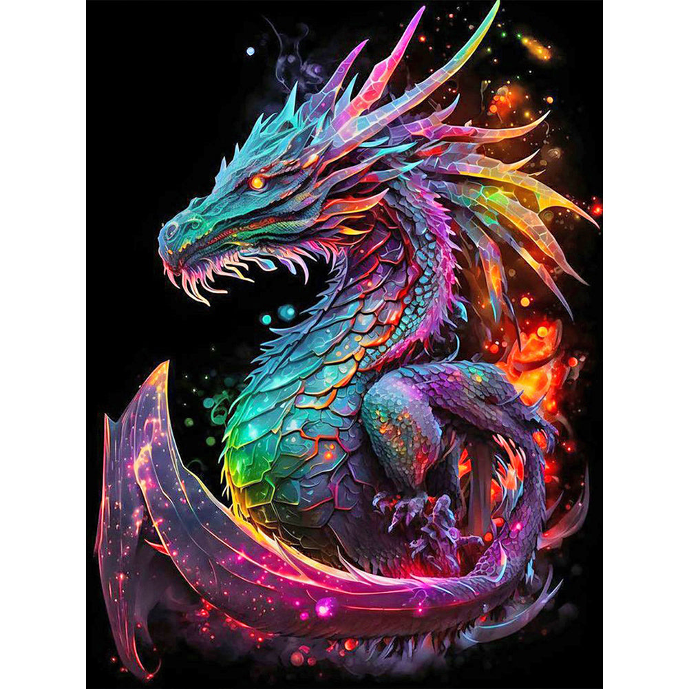 Diamond Painting - Full Round - Colorful dragon (30*40CM)