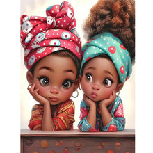 Load image into Gallery viewer, Diamond Painting - Full Round - black sisters (30*40CM)
