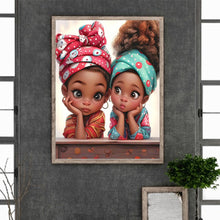 Load image into Gallery viewer, Diamond Painting - Full Round - black sisters (30*40CM)
