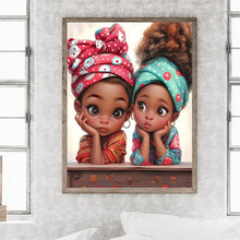 Load image into Gallery viewer, Diamond Painting - Full Round - black sisters (30*40CM)
