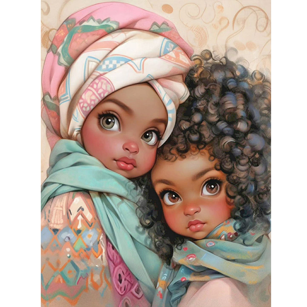 Diamond Painting - Full Round - black sisters (30*40CM)