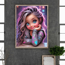 Load image into Gallery viewer, Diamond Painting - Full Round - cool little girl (30*40CM)
