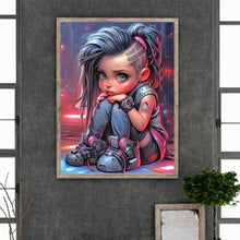 Load image into Gallery viewer, Diamond Painting - Full Round - cool little girl (30*40CM)

