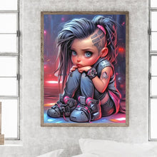 Load image into Gallery viewer, Diamond Painting - Full Round - cool little girl (30*40CM)
