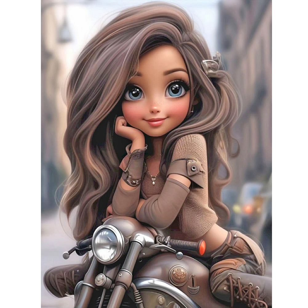 Diamond Painting - Full Round - cool little girl (30*40CM)