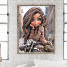 Load image into Gallery viewer, Diamond Painting - Full Round - cool little girl (30*40CM)
