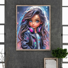 Load image into Gallery viewer, Diamond Painting - Full Round - cool little girl (30*40CM)
