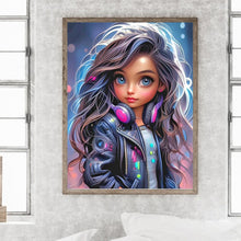 Load image into Gallery viewer, Diamond Painting - Full Round - cool little girl (30*40CM)
