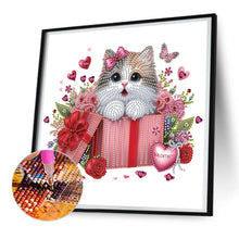 Load image into Gallery viewer, Diamond Painting - Partial Special Shaped - surprised cat (30*30CM)
