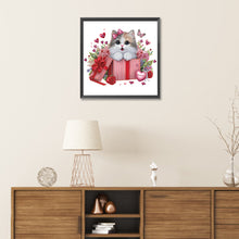 Load image into Gallery viewer, Diamond Painting - Partial Special Shaped - surprised cat (30*30CM)
