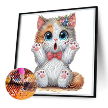 Load image into Gallery viewer, Diamond Painting - Partial Special Shaped - surprised cat (30*30CM)
