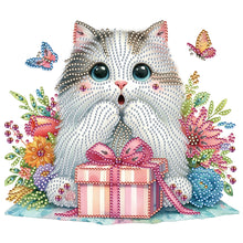 Load image into Gallery viewer, Diamond Painting - Partial Special Shaped - surprised cat (30*30CM)
