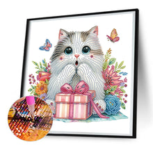 Load image into Gallery viewer, Diamond Painting - Partial Special Shaped - surprised cat (30*30CM)
