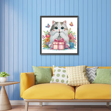 Load image into Gallery viewer, Diamond Painting - Partial Special Shaped - surprised cat (30*30CM)
