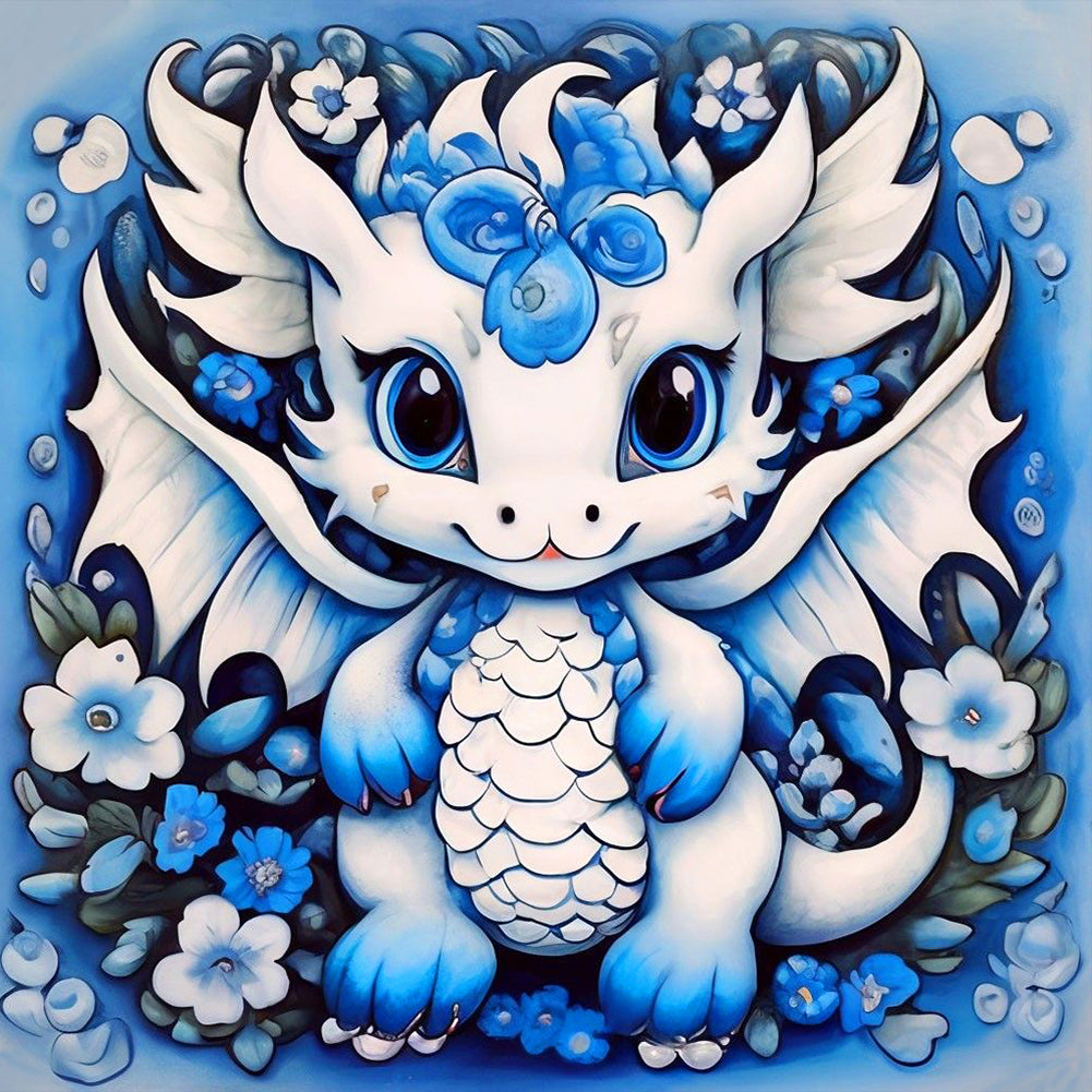 Diamond Painting - Full Round - little flying dragon (30*30CM)