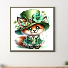 Load image into Gallery viewer, Diamond Painting - Full Round - st patrick four leaf clover fox (30*30CM)
