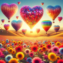 Load image into Gallery viewer, Diamond Painting - Full Round - love hot air balloon (30*30CM)
