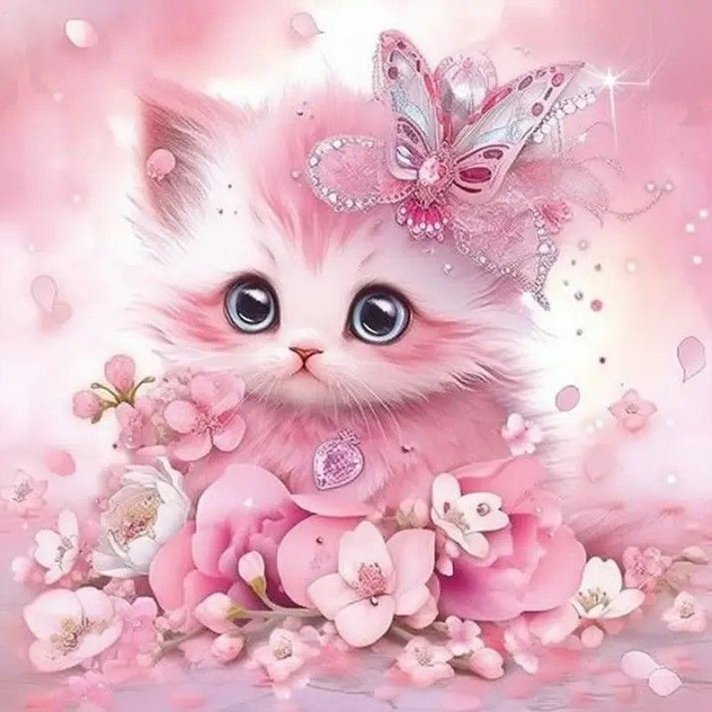Diamond Painting - Full Round - cute cat (30*30CM)