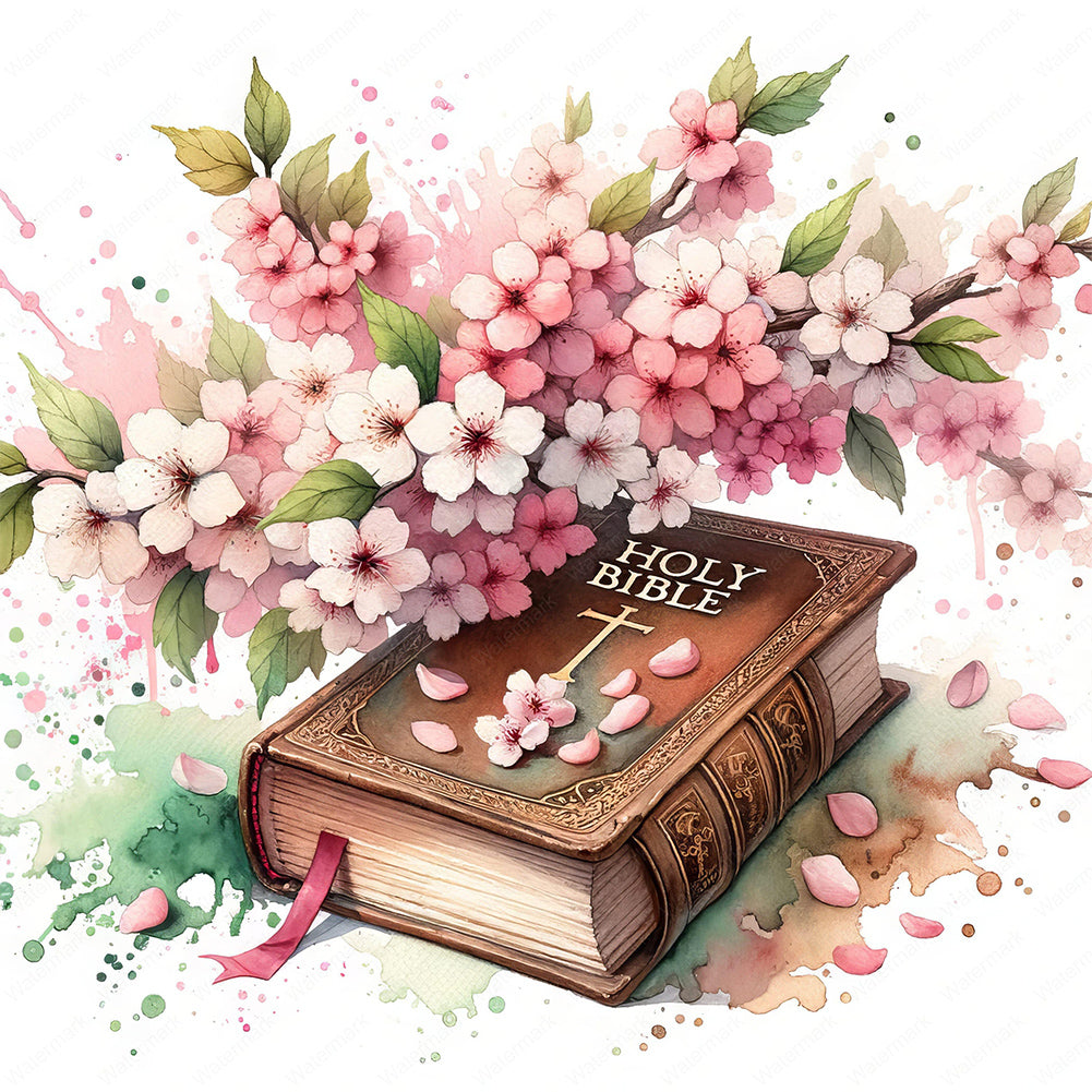 Diamond Painting - Full Round - god bless you bible (30*30CM)