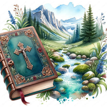 Load image into Gallery viewer, Diamond Painting - Full Round - god bless you bible (30*30CM)
