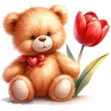 Load image into Gallery viewer, Diamond Painting - Full Round - flower bear (30*30CM)
