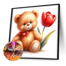 Load image into Gallery viewer, Diamond Painting - Full Round - flower bear (30*30CM)
