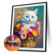 Load image into Gallery viewer, Diamond Painting - Full Round - white cat (40*50CM)
