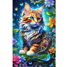 Load image into Gallery viewer, Diamond Painting - Full Round - glowing cat (40*60CM)
