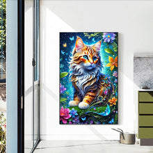 Load image into Gallery viewer, Diamond Painting - Full Round - glowing cat (40*60CM)
